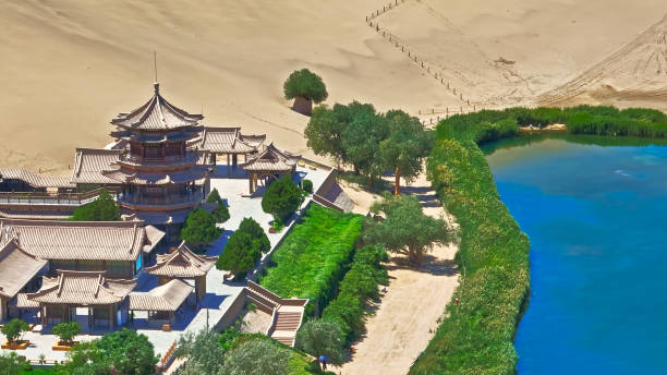 istock Mingsha Mountain Crescent Spring,Dunhuang,Gansu,China,Asia. 2190000842
