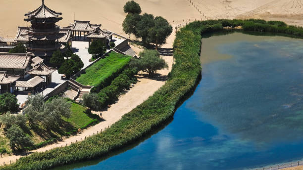 istock Mingsha Mountain Crescent Spring,Dunhuang,Gansu,China,Asia. 2190000848