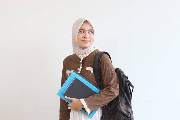 istock A Young Muslim Woman Student with Backpack and Books, Daytime Study, Education Concept 2190006222