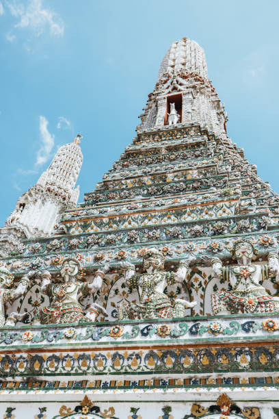 istock Majestic Wat Arun Temple Against a Clear Blue Sky 2190006638
