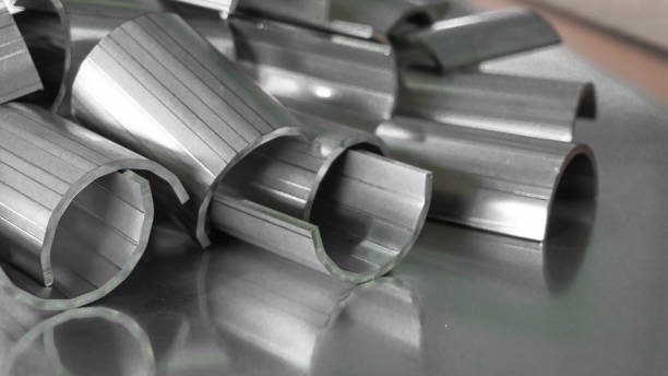 istock bending of sheet metal on a hydraulic bending. 2190008825