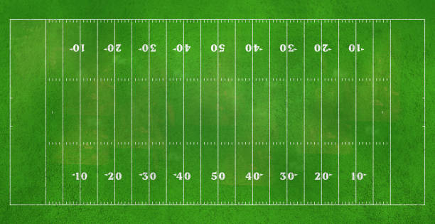 istock American football grass field, top view. 2190011807