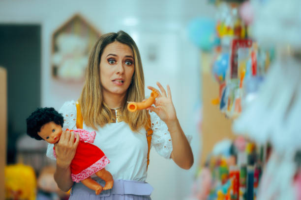 Customer Making a Mistake Breaking a Toy in a Store