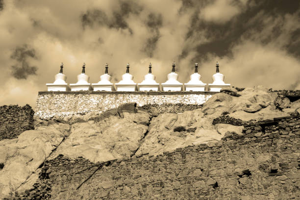 Eight great Stupas Chorten at Shey Ladakh Leh