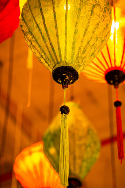 Close up of colorful lanterns