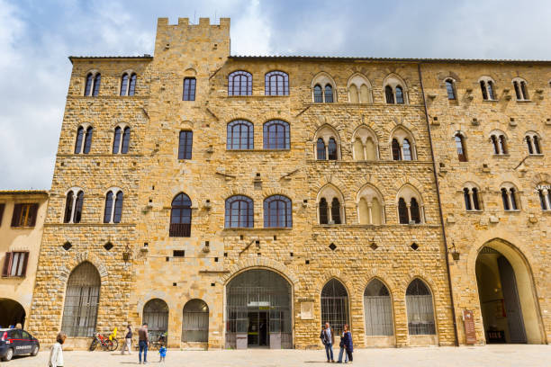 Historic building on the Piazza Dei Priori in Volterra, Italy