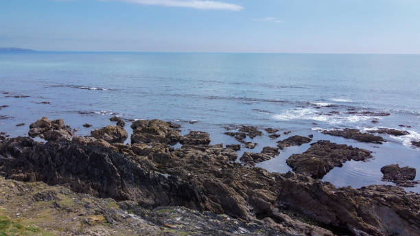 istock The stone sea coast. Seascape, top view. 2190035916