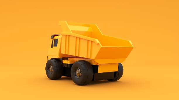 On a sunny day on April 6, 2024, a large truck was transporting stones at the construction site in Shuangliu District, Chengdu, Sichuan Province