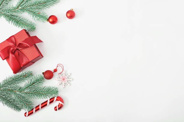 istock Christmas tree background. Happy new year backdrop. Celebrating winter holidays card template. 2190037405