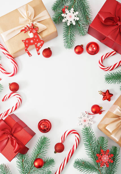istock Christmas tree background. Happy new year backdrop. Celebrating winter holidays card template. 2190037535