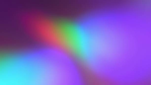 istock Rainbow neon light flares background. Optical Crystal Prism Flare Beams. Abstract blur animation 2190041408