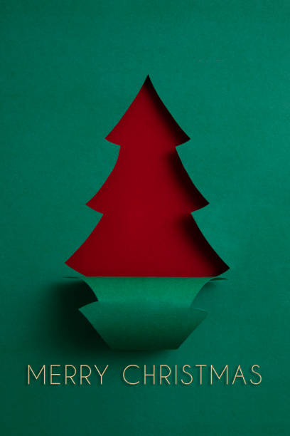 istock Christmas Tree Made of Paper with Holiday Message 2190043187