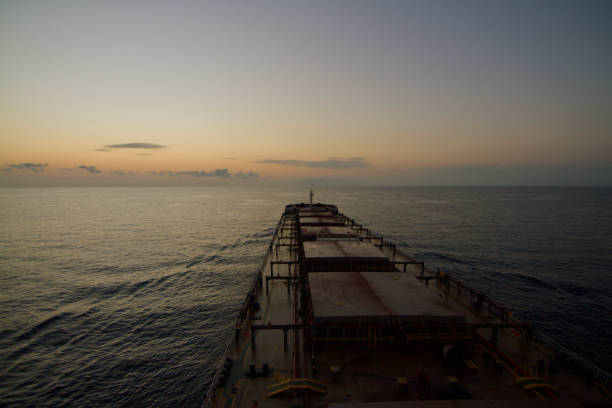 istock A merchant ship underway at sea during Sun rise 2190043262