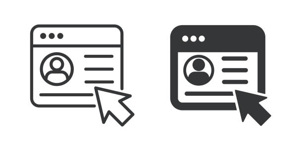 kuvapankkikuvitukset aiheesta tiliprofiilin ohut viiva ja kiinteän kuvion kuvake. muokattava viiva ja täydellinen pikseli eristetty läpinäkyvällä taustalla - ilmoittautumislomake