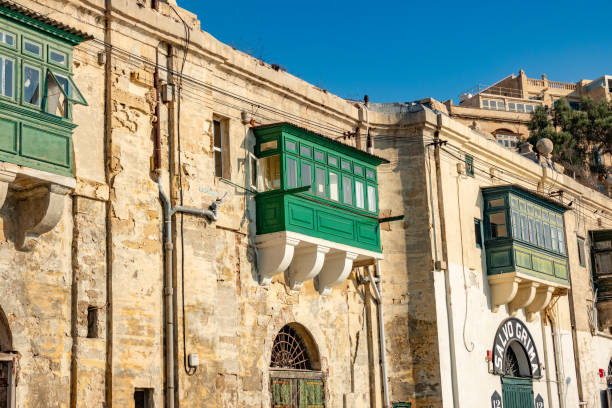 The colorful, protruding windows you see near Valletta Harbour are traditional Maltese balconies, locally known as \