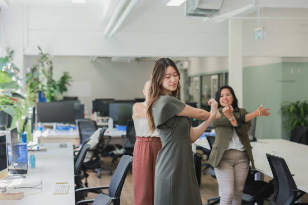 istock Business woman stretching while on an active break at a creative office 2190063653