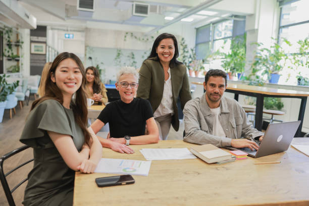 istock Portrait of Diverse Business People Looking at Camera 2190063864