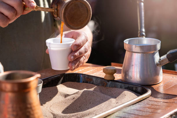istock Person preparing a delicious and traditional Turkish coffee. 2190063890