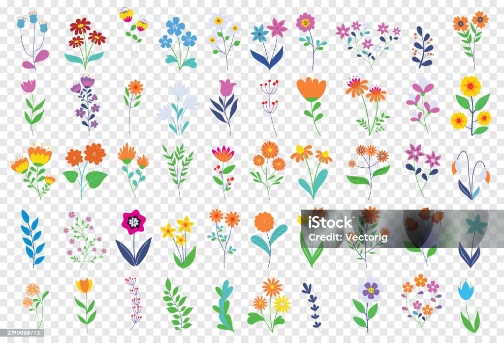 elemente florale - vector de stoc Floare fără redevențe elemente florale - vector de stoc Floare fără redevențe