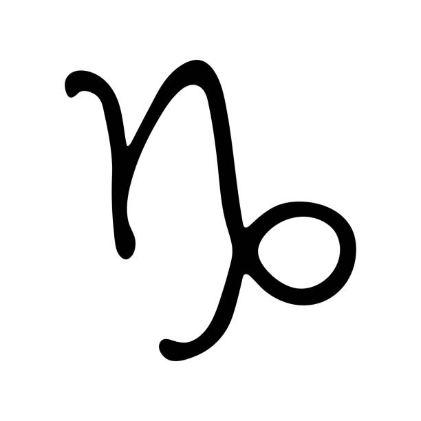 istock Hand drawn capricorn zodiac sign Esoteric symbol doodle Astrology clipart Element for design 2190074938