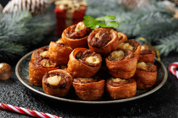 istock Christmas Mini Yorkshire puddings with shredded beef and gravy 2190076856