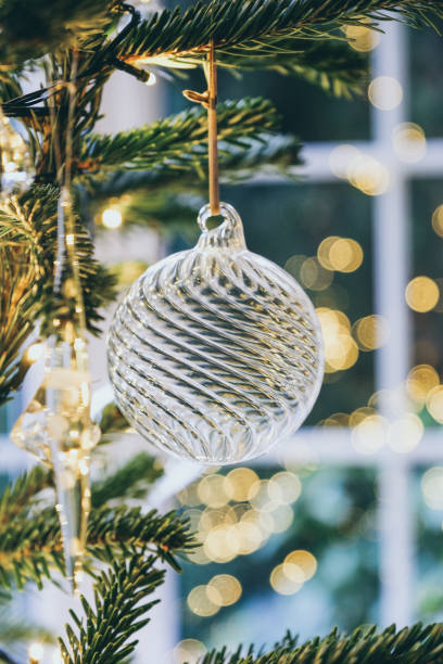 istock Beautiful Glass Bauble hanging on Christmas tree 2190083832