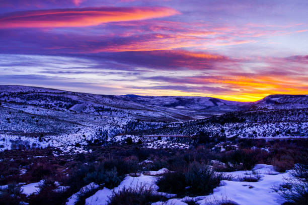 istock Kaleidoscopic Sky Colorful Sunset Winter Landscape 2190088652
