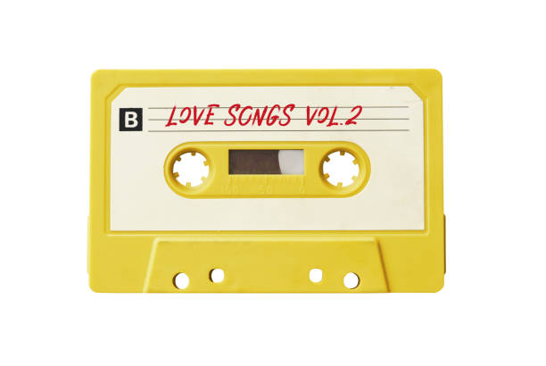 istock Vintage compact audio cassette with love songs isolated 2190088847