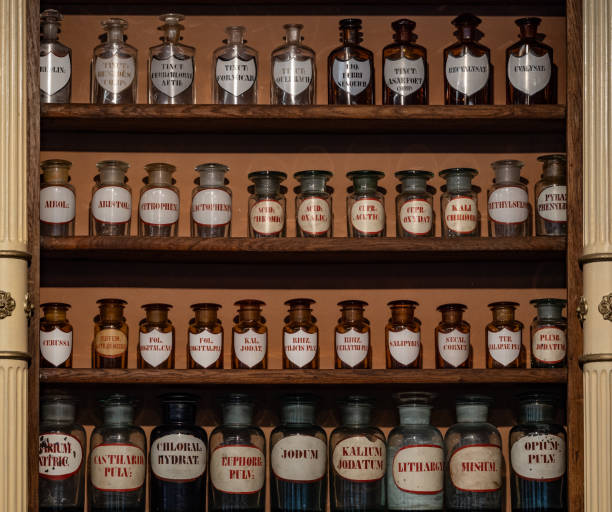 istock The old drawer cabinet of  apothecary 2190089311