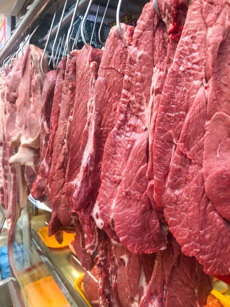 istock Beef and pork on hooks for simple meals 2190092606