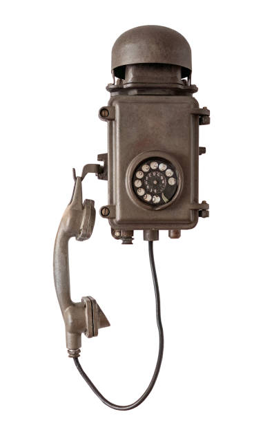 istock antique telephone on white, isolated 2190092817