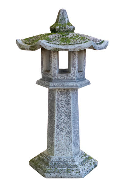 istock stone japanese lantern on white, isolated 2190093515