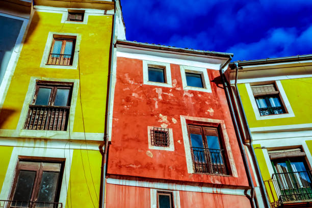 Building facades in Barcelona Spain