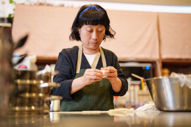 istock Filling Korean dumplings with rice noodles. 2190116724