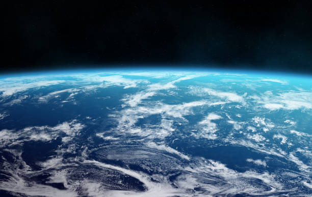 istock Panoramic view of the Earth. Space banner template. 2190125601