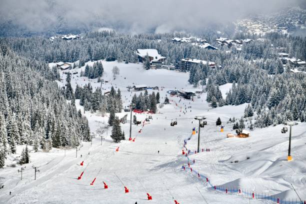 istock Courchevel ski resort by winter 2190126469