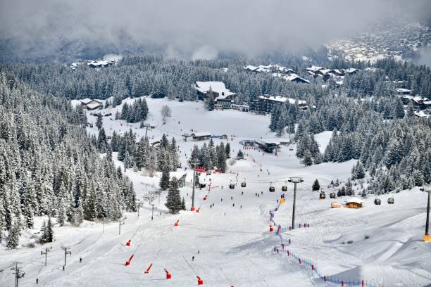 istock Courchevel ski resort by winter 2190126473