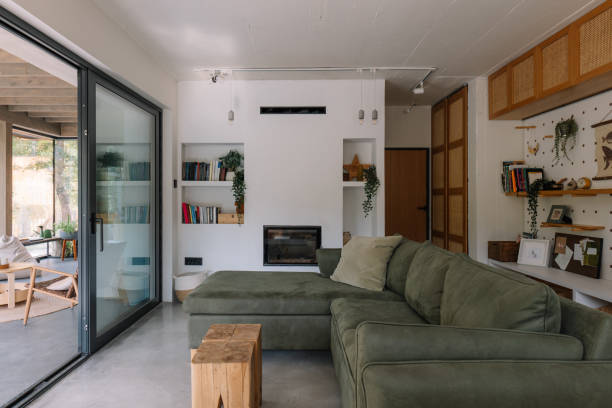 istock Modern living room decorated in a minimalist style 2190129482