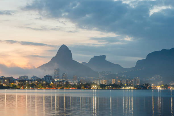 istock Sunset view at Rodrigo de Freitas Lagoon in Rio de Janeiro. 2190139487