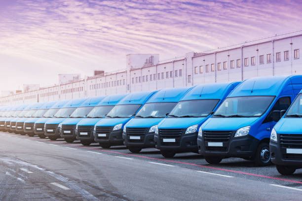 istock Freight trucks stand by the storage building. 2190143277