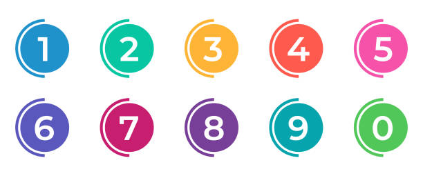 Number infographic circle from one to twelve