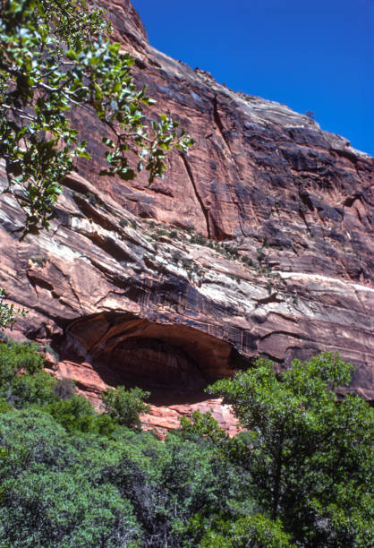 istock Zion NP - Cave in Rock Wall - 1978 2190152164