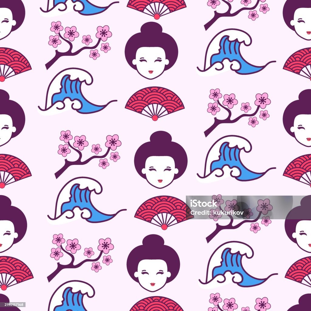 Japan Pattern Vector File Vector Seamless Japanese Style Pattern Stock Illustration - Download ...