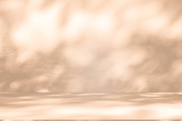 istock Studio style background wall decoration presentation uses white and beige tones. with shadows cast from a nearby window, concept creating a decorative 2190157951