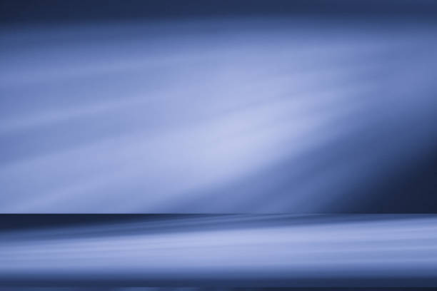 istock Studio style background wall decoration presentation uses white and blue tones. with shadows cast from a nearby window, concept creating a decorative 2190157978