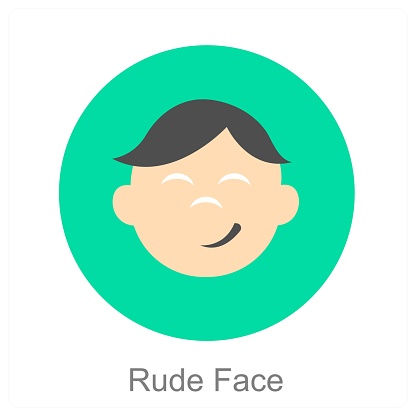 What Is Rude Face Rude Face Stock Illustration - Download Image Now - Anthropomorphic ...
