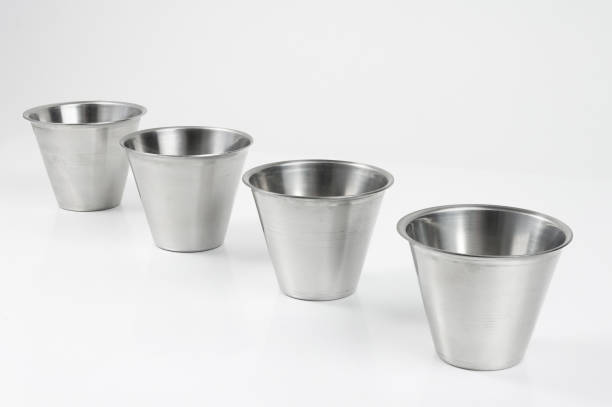 istock Vintage Stainless Steel Shot Glasses 2190160665