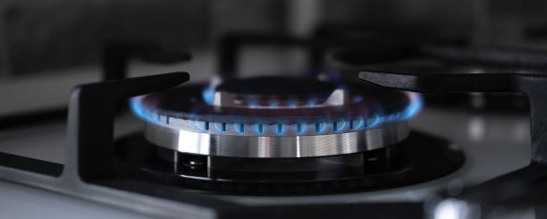 istock Gas burner close up, banner 2190163142