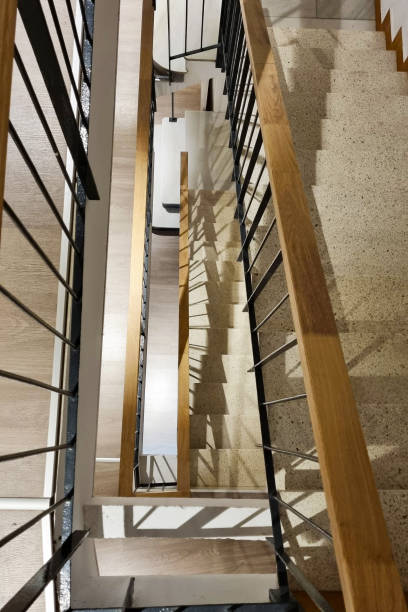 istock Modern Staircase Design with Wooden and Metal Elements in Interior Architecture 2190168812