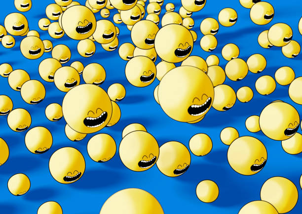 istock Happy Bouncing Yellow Ball Heads 2190172250